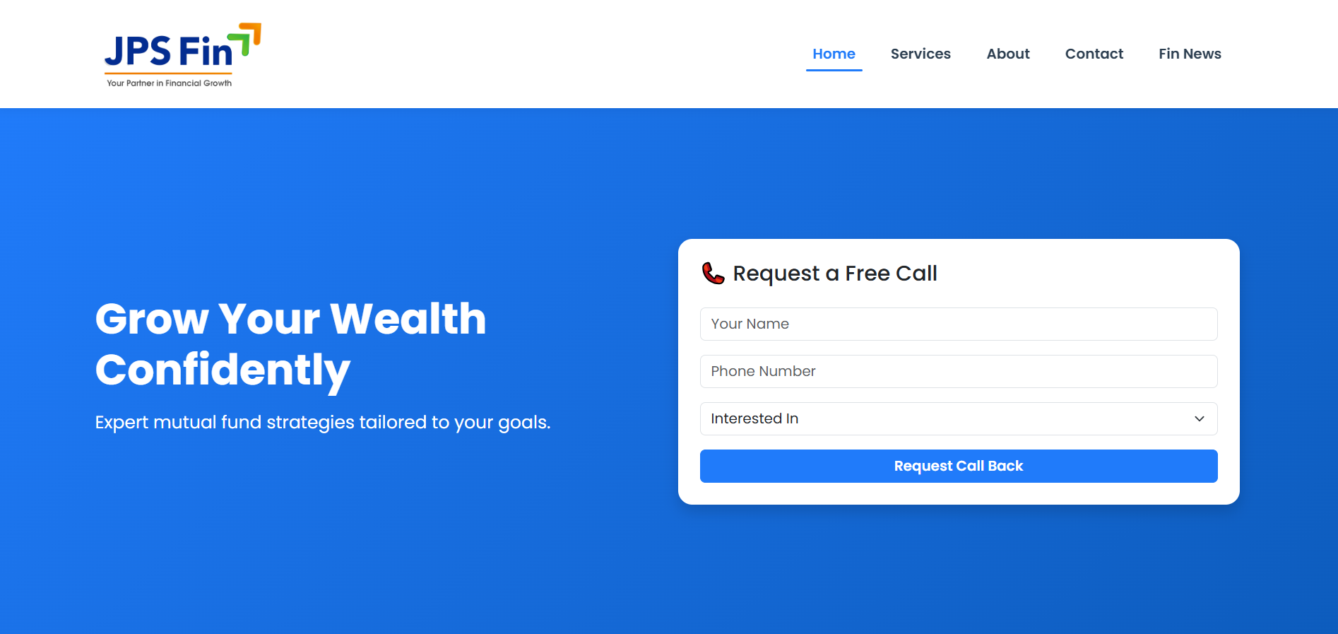 JPS Fin Services Website